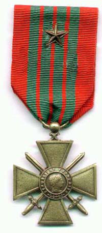 Croix de Guerre Ver Star