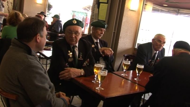 Image of 47 Royal Marine Commando Port en Bessin Normandy, Veterans Banter video